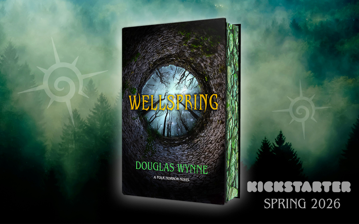 Kickstarter banner with image of Wellspring deluxe hardcover book.